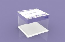 三体式透明围边生日蛋糕盒