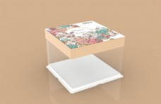 三体式透明蛋糕盒