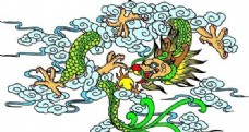 龙纹吉祥图案中国传统图案0031