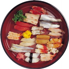 日式美食鲜美深红色盘子日式料理美食产品实物