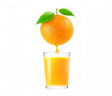 橙汁海报橙子果汁png元素