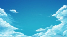 蓝色天空云彩背景图片
