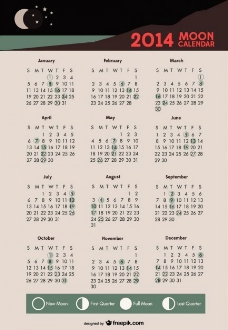2014个月日历