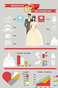 创意婚礼信息图图片