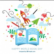 地球日世界图书日设计