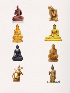 佛像雕刻8款雕刻工艺佛系佛像素材
