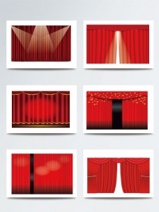 红色窗帘的舞台剧场