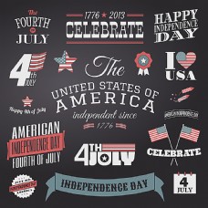 美国独立日庆典元素