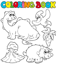 儿童卡通恐龙简笔画