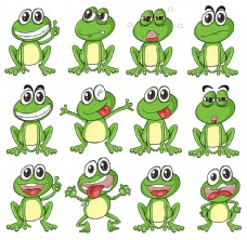 图片素材卡通青蛙表情图集
