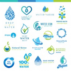 绿色叶子创意水滴logo图片