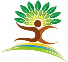 绿色叶子创意绿叶Logo图片