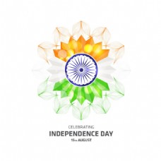 现代抽象印度独立日背景