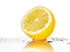 高清柠檬清新水果背景素材