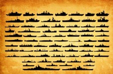 海军军舰和潜艇图形PS形状