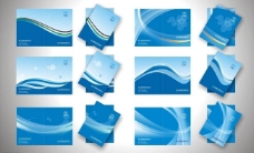 矢量科技精美蓝色科技画册封面设计矢量素材