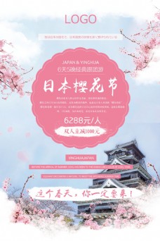 日本设计日本樱花节海报设计