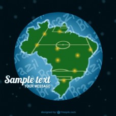 巴西地图足球场矢量