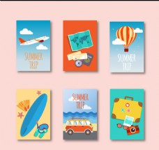 夏季旅行卡片设计