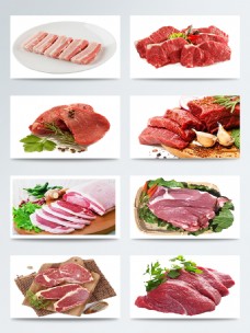 新鲜肉类集合生肉食物