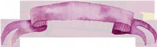 紫色标语条免扣透明素材