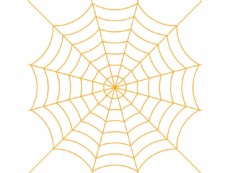 网通卡通黄色蜘蛛网png元素