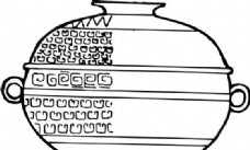 春秋战国时期版画装饰画矢量AI格式0327