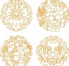 荷花中国古典花纹