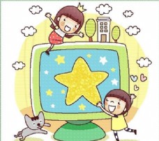 卡通儿童插画矢量EPS598