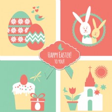 广告春天快乐的复活节装饰图片