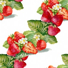 时尚手绘水果草莓