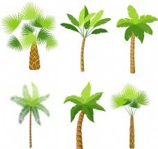 卡通椰树与棕榈树
