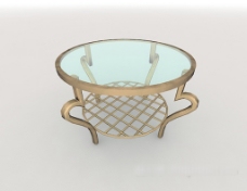 玻璃风格欧式风格玻璃茶几3d模型下载