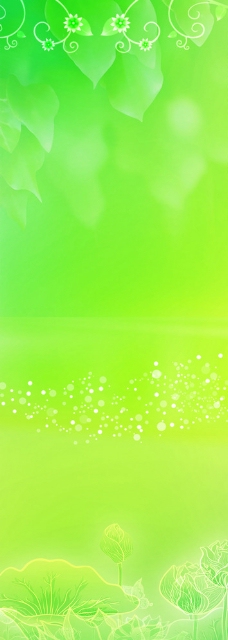 绿色荷花展架背景图片