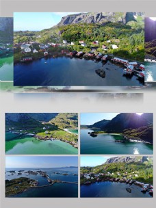 挪威北极圈山水风景类实拍视频
