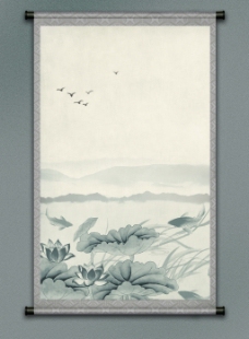 画中国风中国风绘画卷轴背景图