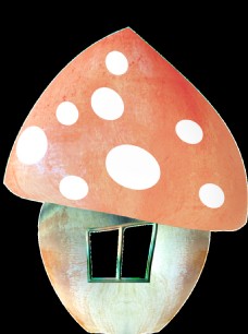 彩绘童话蘑菇屋图案设计