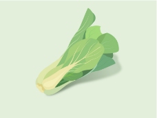 绿色蔬菜蔬菜图标插画