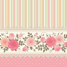 淘宝海报粉色玫瑰花背景矢量素材图片