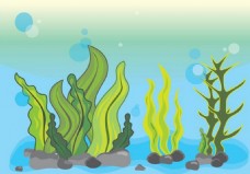 SPA插图海藻插图场景矢量