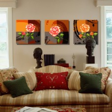 客厅花卉挂画