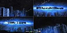 夜晚城市主题字幕展示模板