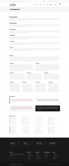 版式设计之文字设计企业网站设计素材之文字排版样式psd