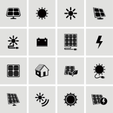 太阳能发电图标