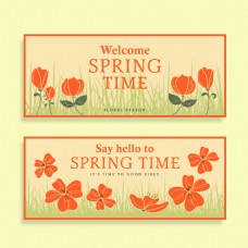 焕新季你好春天花朵促销海报设计