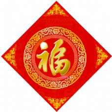 中国新年中国风新年福字贴素材