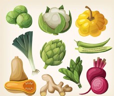 卡通菠萝矢量蔬菜图片
