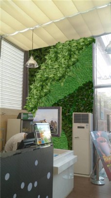 绿化景观咖啡屋植物墙PSD分层素材