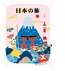招财猫特色日本旅行插画