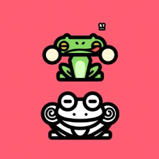 青蛙矢量插画设计